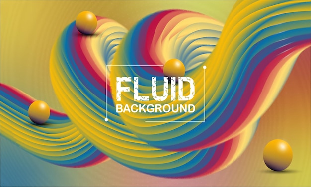 Gradient realistic fluid effect background.