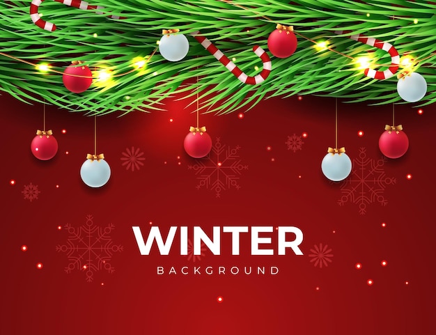 Gradient red christmas background