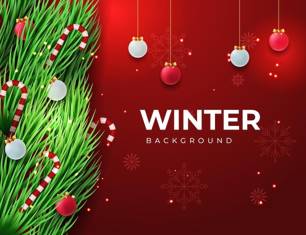 Gradient red christmas background