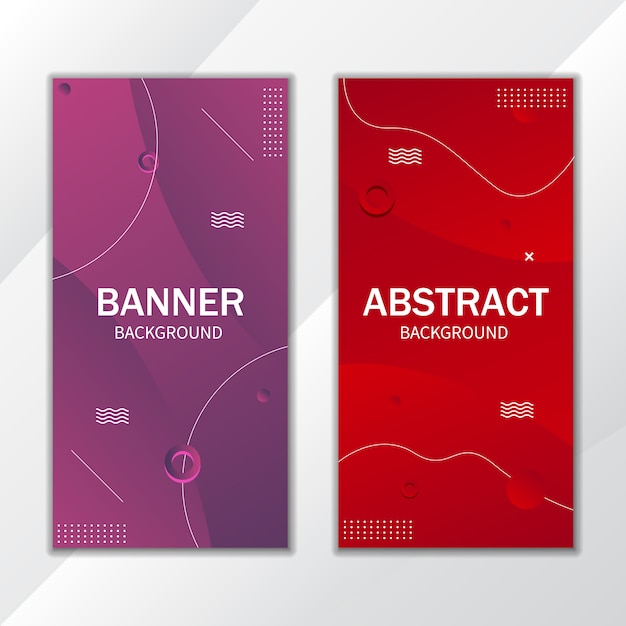 GRADIENT RED AND PURPLE ABSTRACT BANNER Print