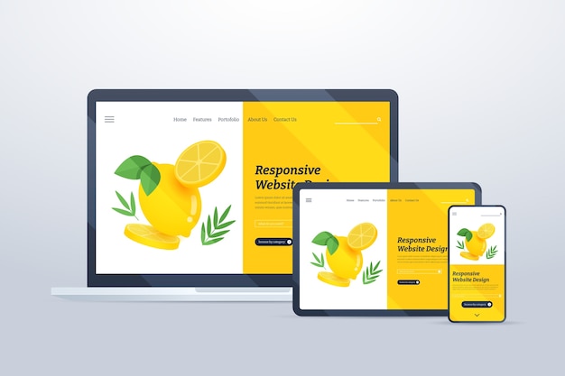 Gradient responsive website design