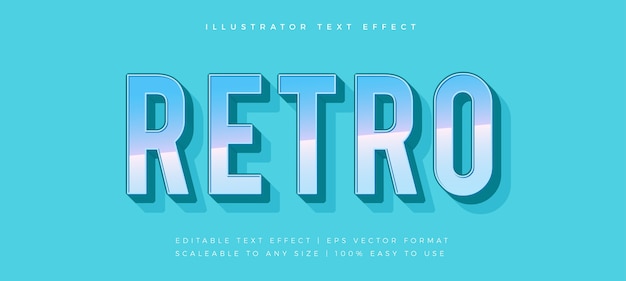 Gradient Retro Text Style Font Effect