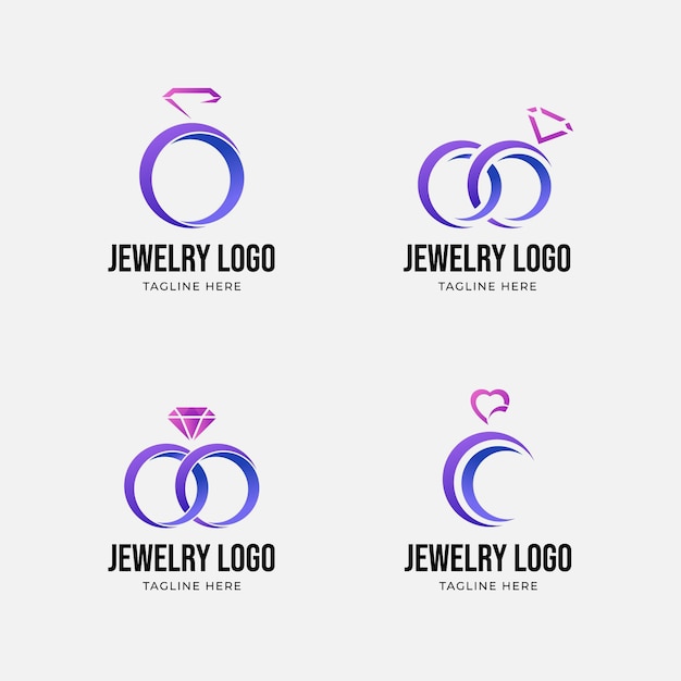 Gradient ring logo template collection