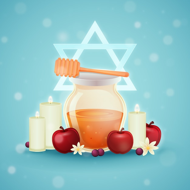 Gradient rosh hashanah illustration