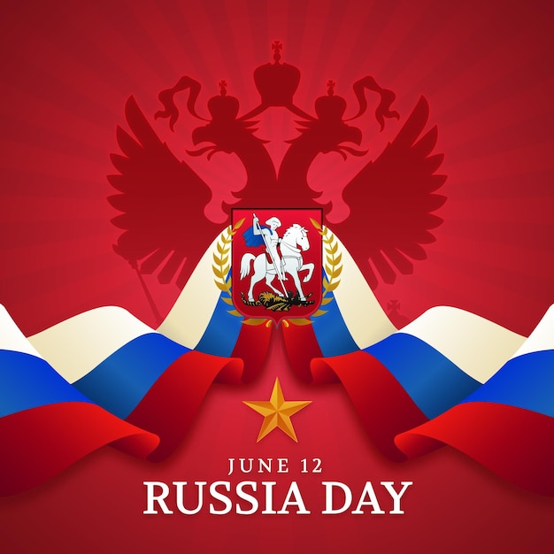 Gradient russia day illustration