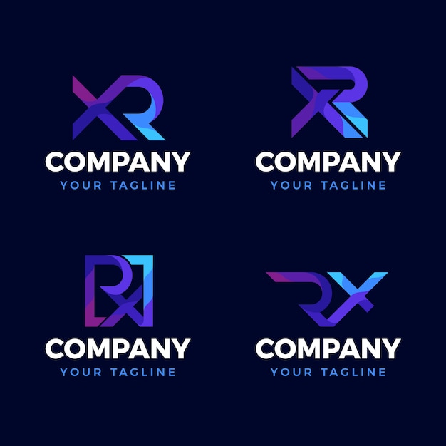 Gradient rx or xr logo