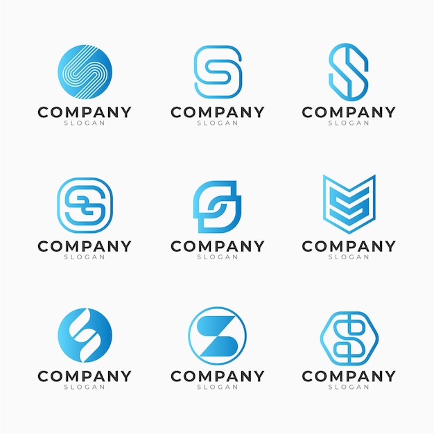 Gradient s logo template set