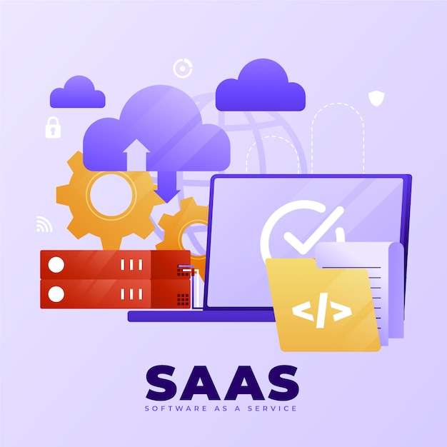 Gradient  saas illustration