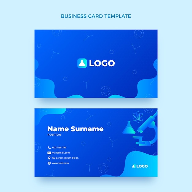 Gradient science horizontal business card