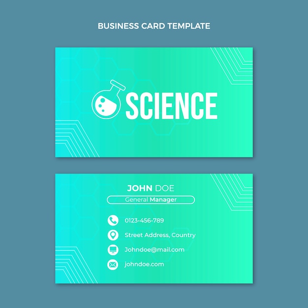 Gradient science horizontal business card