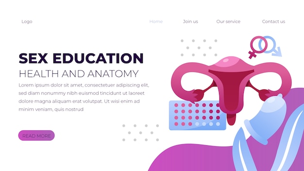 Gradient sex education landing page