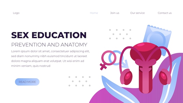 Gradient sex education landing page