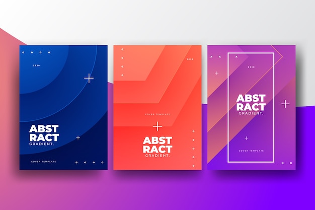 Gradient shapes cover collection concept