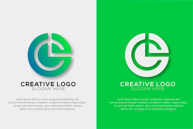 gradient shield letter logo inspiration design