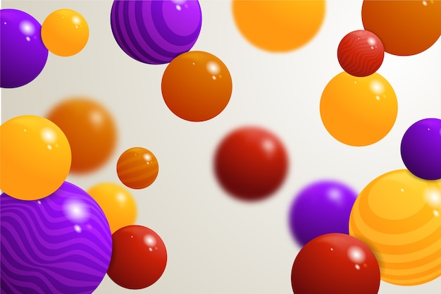 Gradient shiny spheres background