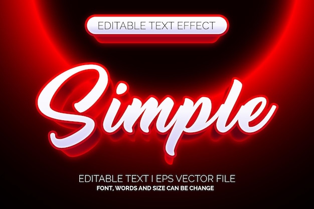 gradient simple style red and white color text effect