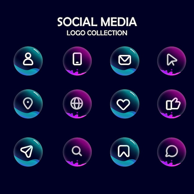 Gradient Social Media Logo Collection