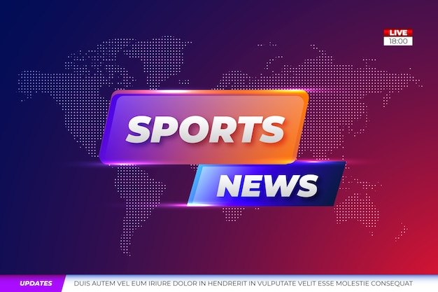 Vector gradient sports news background