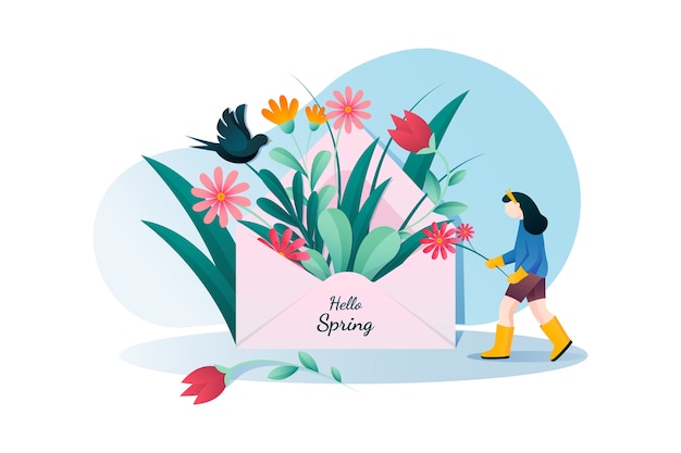 Gradient spring illustration