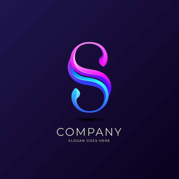 Gradient ss logo template