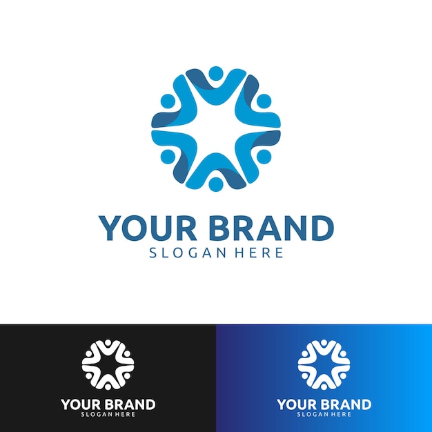 GRADIENT STAR PEOPLE LOGO DESIGN