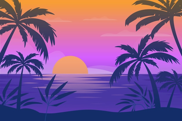 Gradient summer background for videocalls