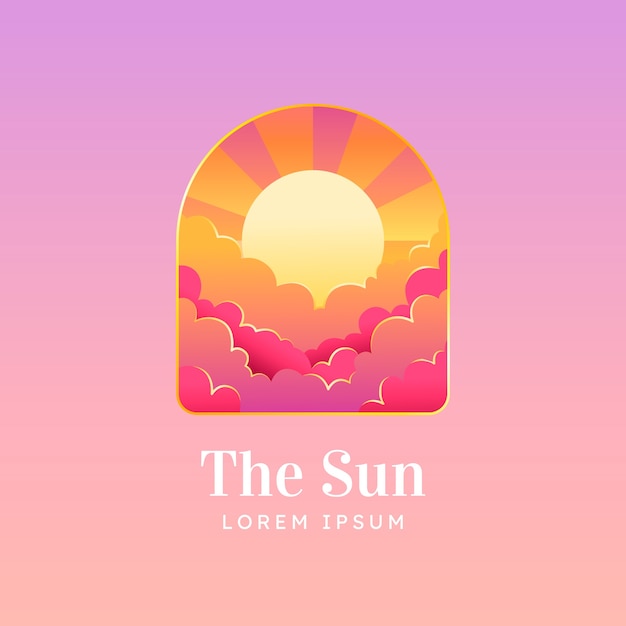 Gradient sun logo design