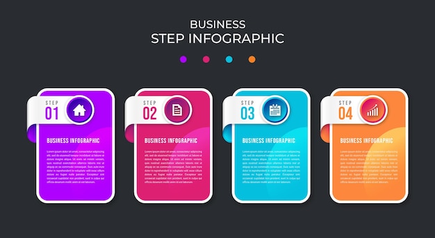 Gradient table of contents infographic template