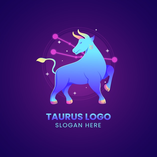 Gradient taurus logo template