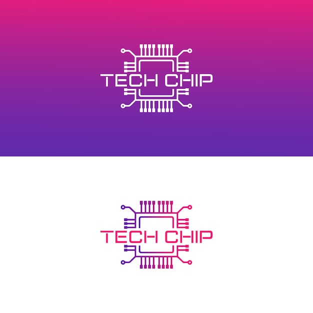 Gradient technology logo template collection