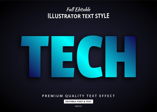 Vector gradient technology text effect