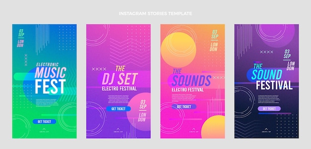 Gradient texture music festival ig stories