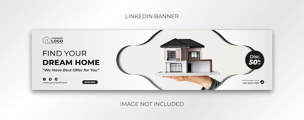 Gradient texture real estate linkedin banner