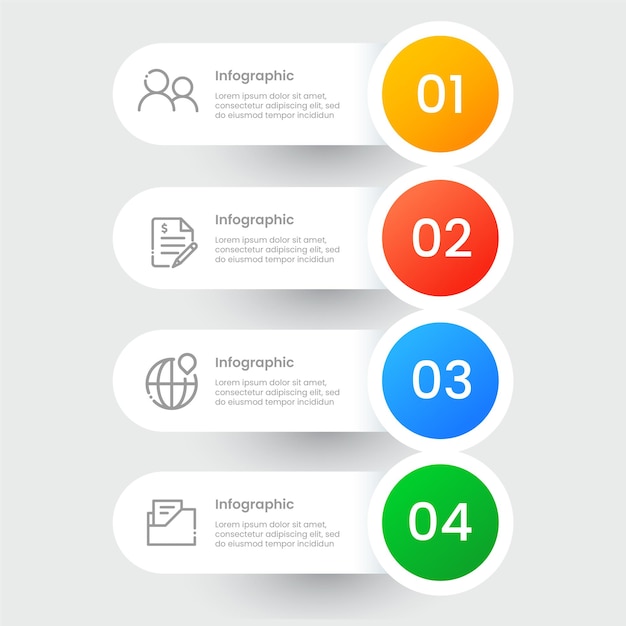 Gradient timeline infographic template design