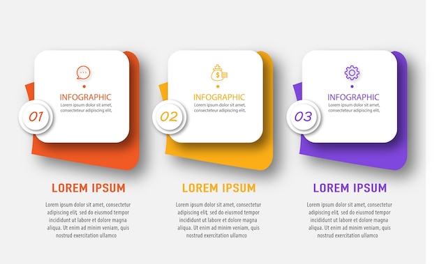 Gradient timeline infographic