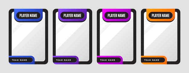 Gradient  trading cards template