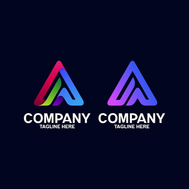 Gradient triangle logo design