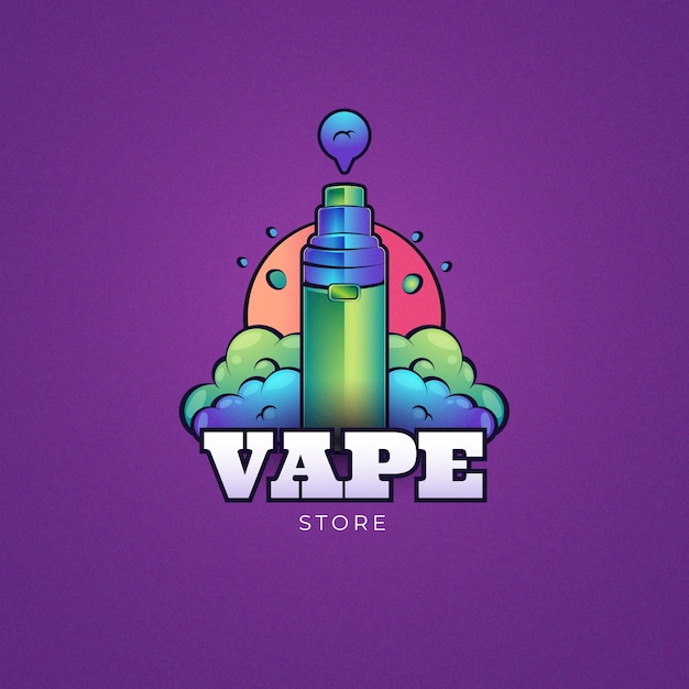 Gradient vape store logo