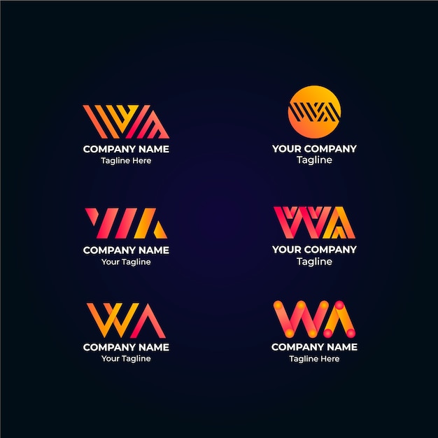 Gradient wa logo design