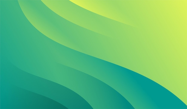 Gradient wave green background modern design abstract