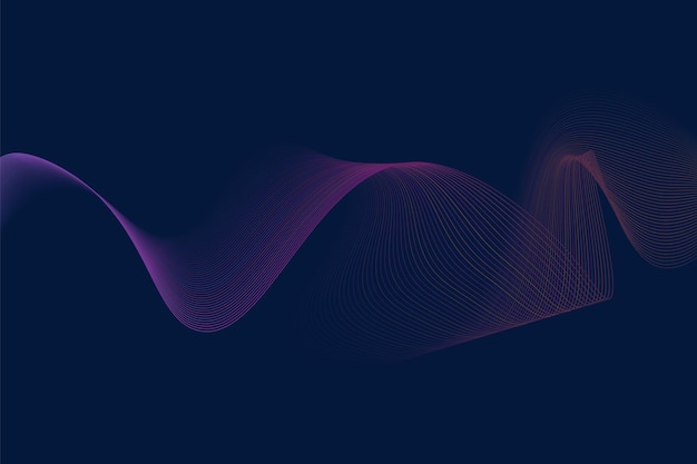 Gradient wave lines background Gradient orange and purple