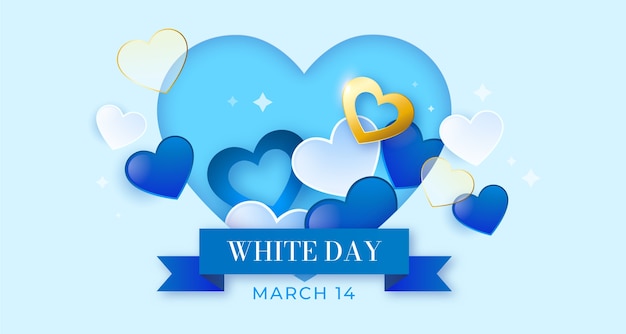 Gradient white day horizontal banner