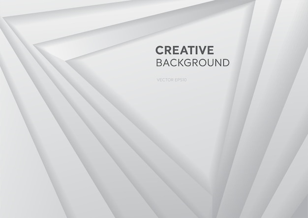 Gradient white gray abstract background with triangle shapes and space for text