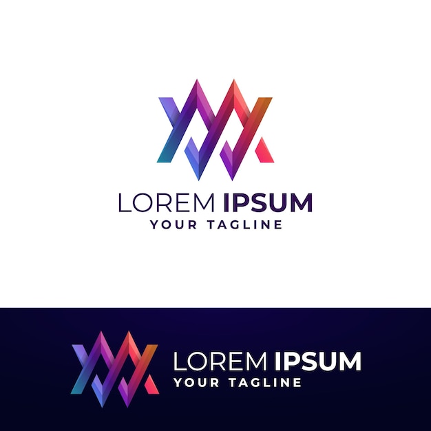 GRADIENT WM LOGO TEMPLATE