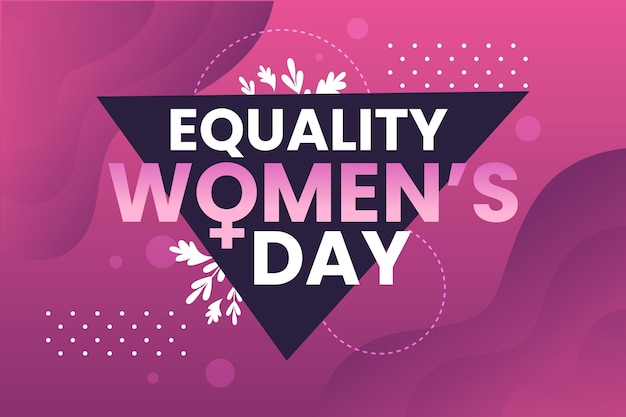 Gradient women's equality day illustration