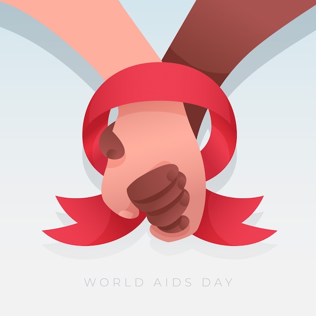 Gradient world aids day illustration