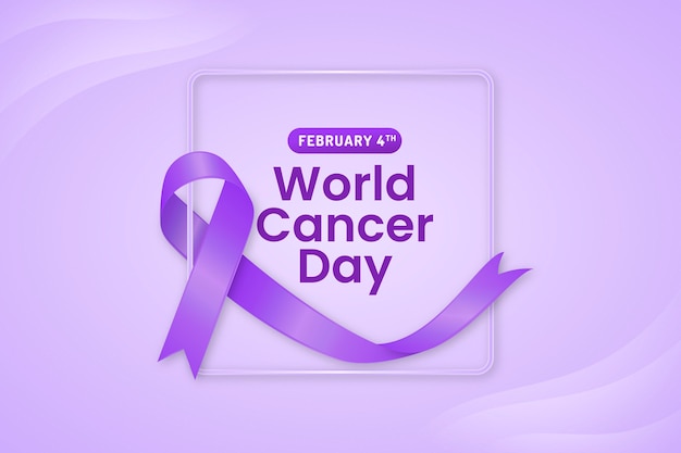 Gradient world cancer day background