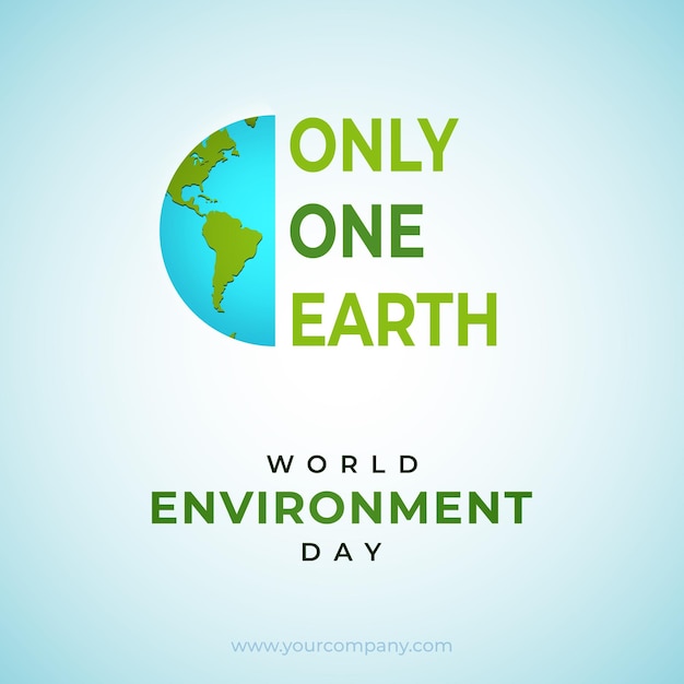 Gradient world environment day illustration Vector poster design