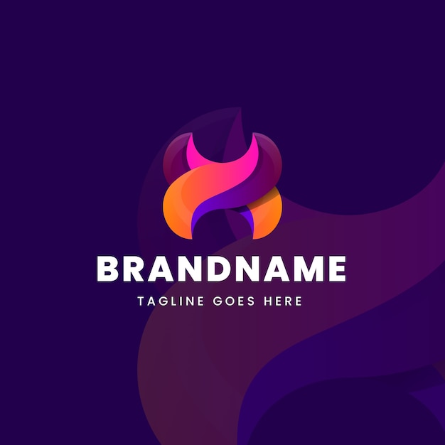 Gradient x letter logo template