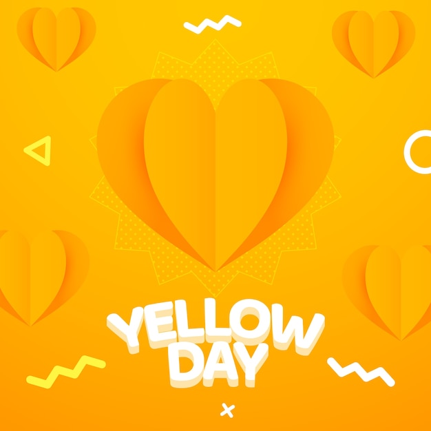 Gradient yellow day illustration